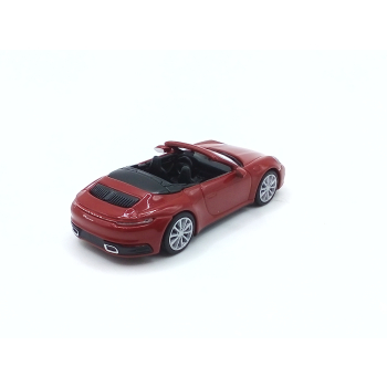 Porsche 911 (992) Carrera 4S Cabriolet 2019 red - skala 1:87 - Minichamps